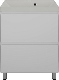 Style Line Тумба под раковину Манхэттен 60 Plus эмаль белая матовая – фотография-1